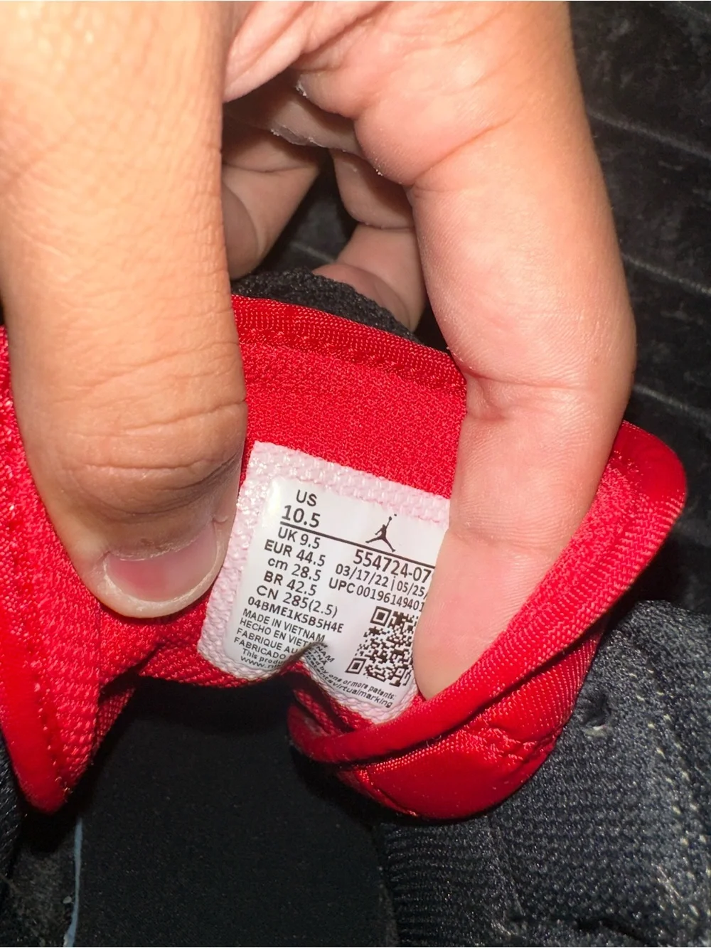 Nike Black White Red High-Top Sneakers with Red Swoosh